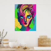 Poster Fun Pop Art Ados Vibrant Chambre Imprimantes numér (Cuisine)