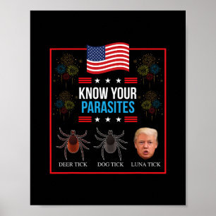 Poster Fun Président Donald Trump Parasite Fou T Sh