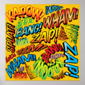 Poster Fun Retro Comic Book pop Art Sounds (Devant)