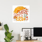 Poster Fun Retro voici l'Inspirivité du Soleil (Bureau à domicile)