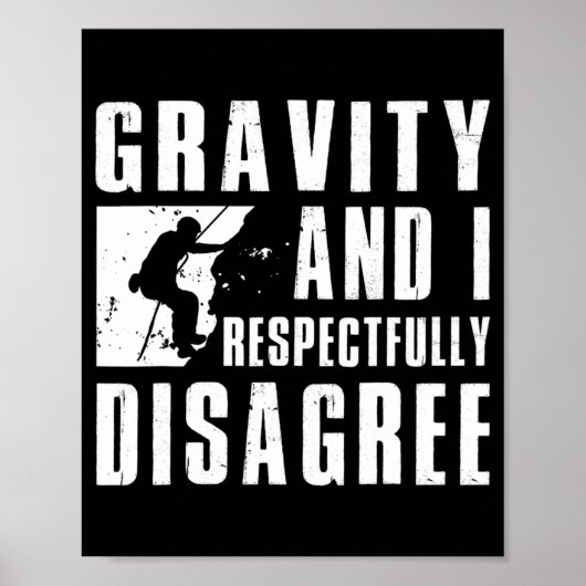 Poster Fun Rock Escalade Art Pour Hommes Femmes Boulderin (Devant)