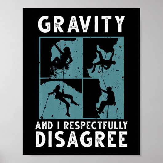 Poster Fun Rock Escalade Art Pour Hommes Femmes Boulderin (Devant)