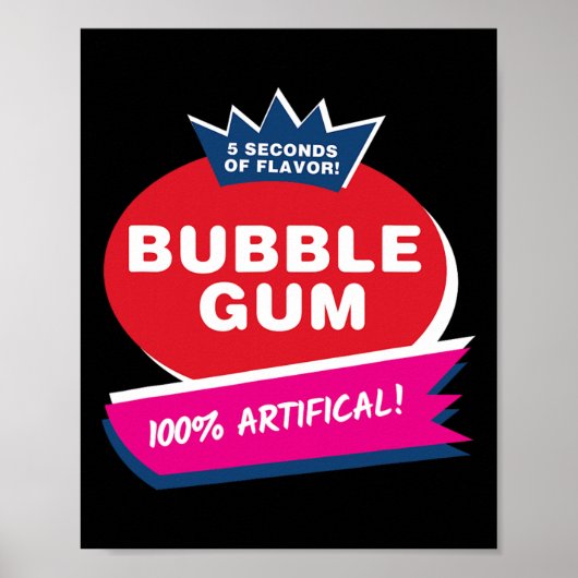 Poster Fun rose bulle gomme Halloween Costume (Devant)