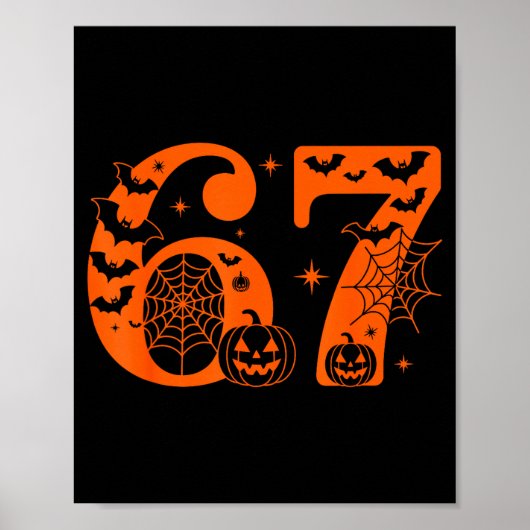 Poster Fun Six Seven 6 7 Meme Design Couples Halloween (Devant)