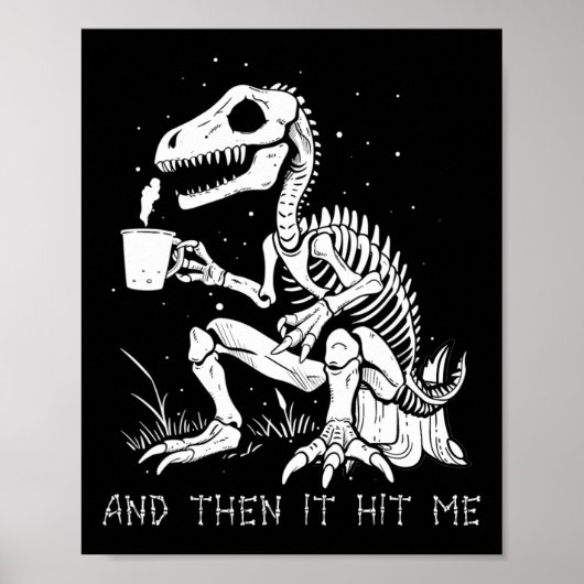 Poster Fun Skeleton Dinosaure Costume Goth Hommes Femmes (Devant)