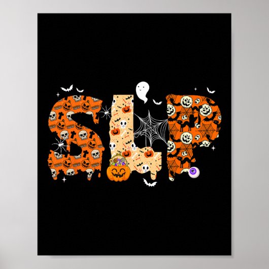 Poster Fun Slp Halloween Costume Citrouille Automne Squel (Devant)
