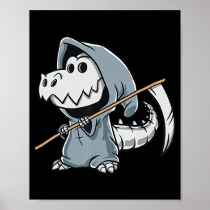 Poster Fun squelette de TRex Dino Faucheuse dinosaure Hal