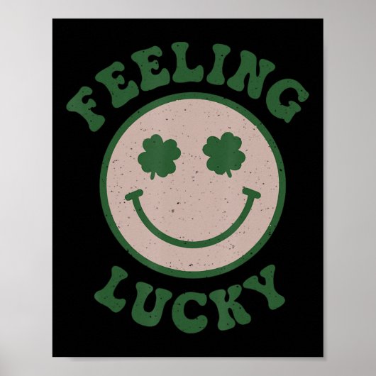 Poster Fun St Patrick Day Feed Lucky Smile Face Meme (Devant)