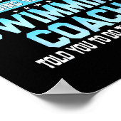 Poster Fun Swimming Coach Meme - Funny Swimmer Saying  (Coin)