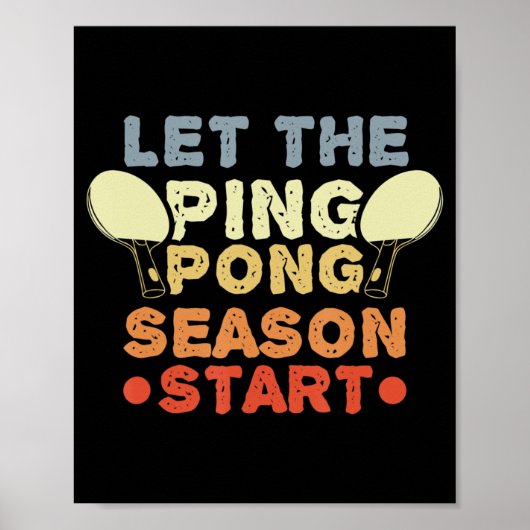 Poster Fun Table Tennis Quersey pour Ping Pong Player (Devant)