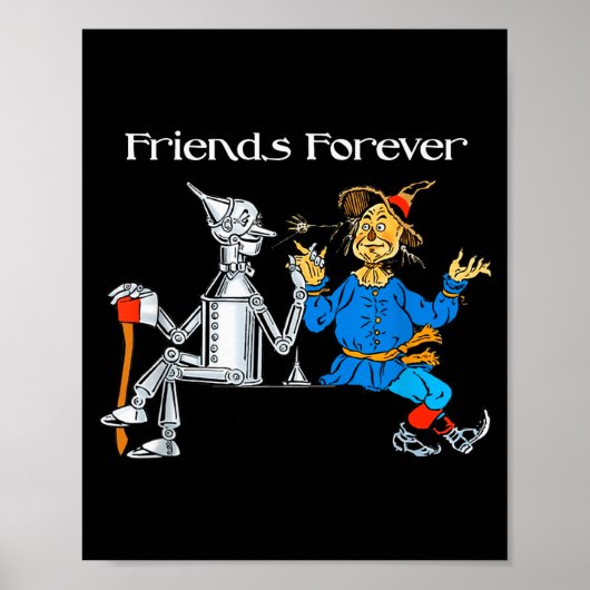 Poster Fun Tee Shirt Friends Forever Wizard Of Oz Ecrow  (Devant)