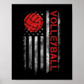 Poster Fun Volleyball Design Pour Hommes Femmes USA Patri (Devant)