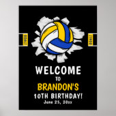 Poster Fun Volleyball Kids Birthday (Devant)