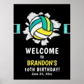 Poster Fun Volleyball Kids Birthday (Devant)