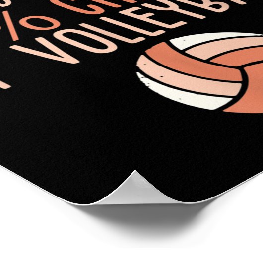 Poster Fun Volleyball Week-end Prévision Volleyball Boho (Coin)