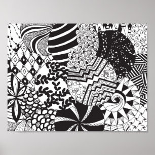 Poster Fun Zendoodle Circle Patterns