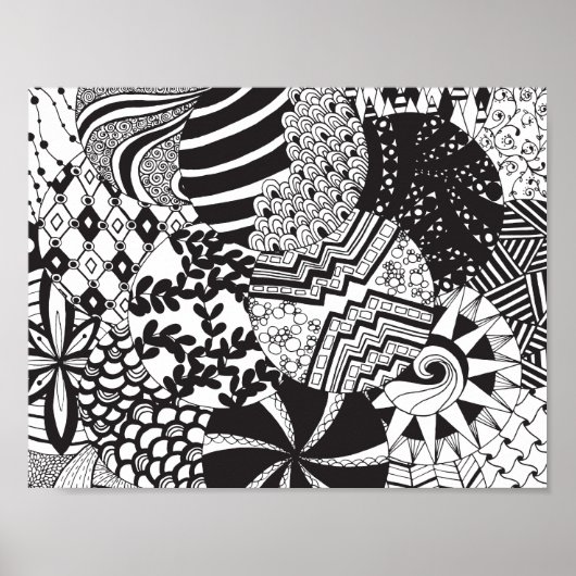 Poster Fun Zendoodle Circle Patterns (Devant)
