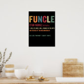 Poster Funcle Funny Uncle Définition, Awesome Legend Hero (Cuisine)