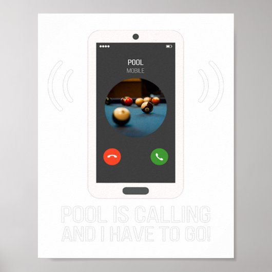 Poster Fundy Pool Appelle Pour Pool Player - Billard (Devant)