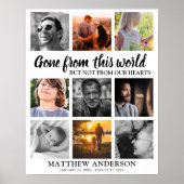 Poster Funérailles | Collage de photos commémoratives (Devant)