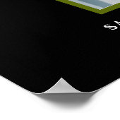 Poster Funérailles Noir Célébration de l'Affiche de bienv (Coin)