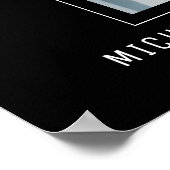 Poster Funérailles Noir Célébration de l'Affiche de bienv (Coin)