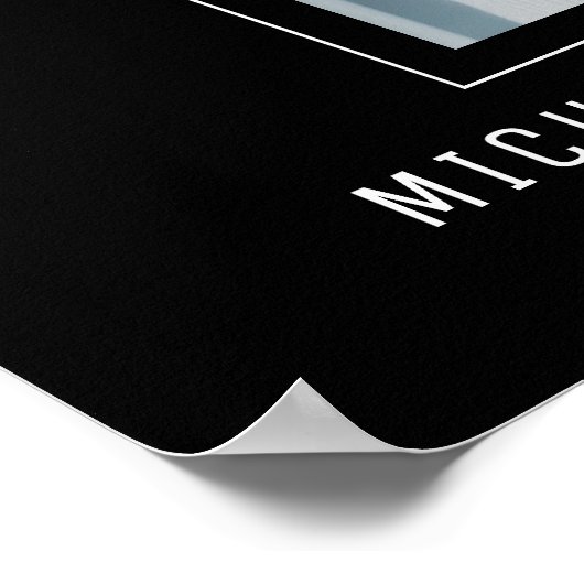 Poster Funérailles Noir Célébration de l'Affiche de bienv (Coin)