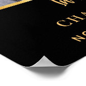 Poster funérailles noir or photo souvenir bienvenue (Coin)