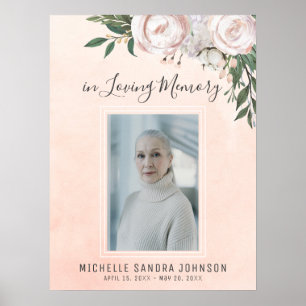 Poster Funérailles rose célébrant l'Affiche de bienvenue