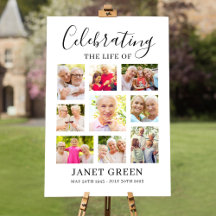 Poster funéraire moderne pour femmes