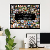 Poster Funeral Memorial 92 Photo Collage Celebrating Life (Bureau à domicile)