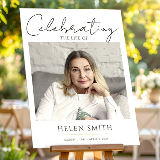 Poster Funeral Photo Memorial For Mom