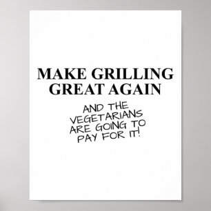 Poster Funky Barbecue Griller Fumer Lover T Shirt Trump Q