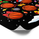 Poster Funky Basketball Noël Arbre Lumières Noël Pour Moi (Coin)