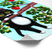 Poster Funky Black Cat Apple Tree Créationarts (Coin)
