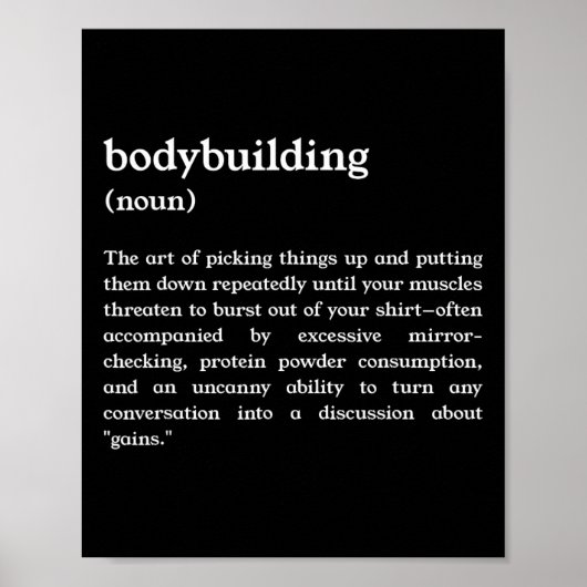 Poster Funky Bodybuilding Définition 1 (Devant)