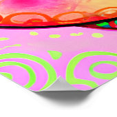 Poster Funky Boho Cochon ferme portrait animal art (Coin)