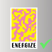 Poster Funky Bold Retro Coral Motif