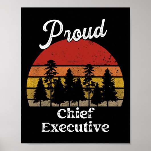 Poster Funky Chief Executive Shirts Job Title Professions (Devant)
