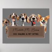 Poster Funky Chien Walker Groomer Animaux de compagnie mo (Devant)