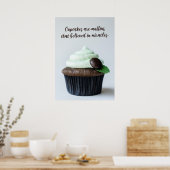 Poster Funky cupcake Puns Living Room Food Wall Art (Cuisine)