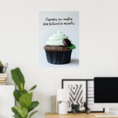 Poster Funky cupcake Puns Living Room Food Wall Art (Bureau à domicile)