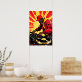 Poster Funky DJ  Pop Art (Cuisine)