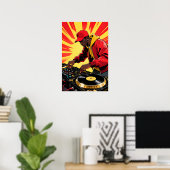 Poster Funky DJ  Pop Art (Bureau à domicile)