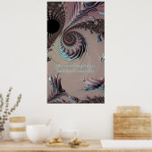 Poster Funky Edgy Metallic Fractal Abstrait Ajouter un de (Cuisine)