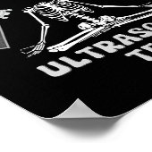 Poster Funky Éffrayant Ultrasound Tech Skeleton Halloween (Coin)