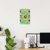 Poster Funky Green Circles (Bureau à domicile)