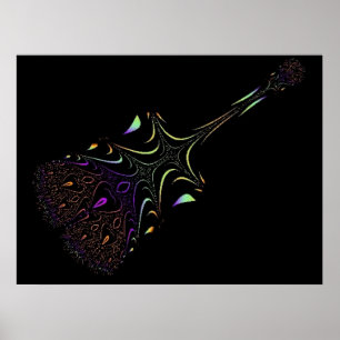 Poster Funky Guitar 8 Print