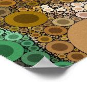 Poster Funky Horse Circles Bulles Art Moderne (Coin)