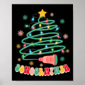 Poster Funky Noël Vibes Sonographer Ultrasound (Devant)